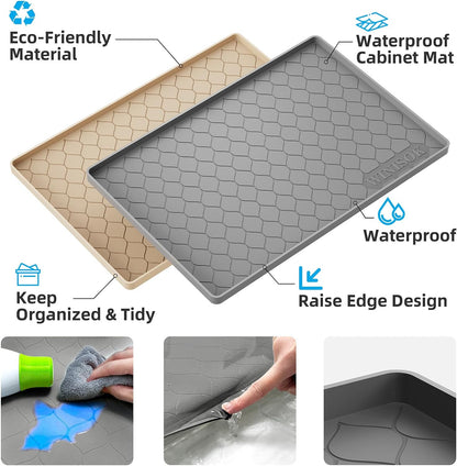 Silicone under Sink Mat 34" X 22", Kitchen Essentials and Gadgets, Shelf Liner A