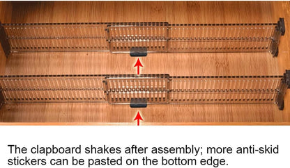 4 Pack Adjustable Expandable Drawer Dividers Organizers (2 Sets) Plastic Separators for Bedroom Bathroom Closet Kitchen Dresser