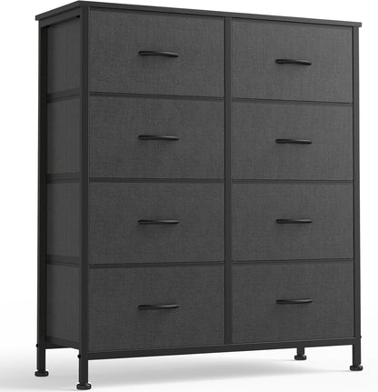 9 Drawers Storage Organizers Units, Closet Organizers and Storage for Clothes, Fabric Storage Drawer for Living Room, Chest of Dresser in 39.4" D X 11.8" W X 39.9" H, Grey