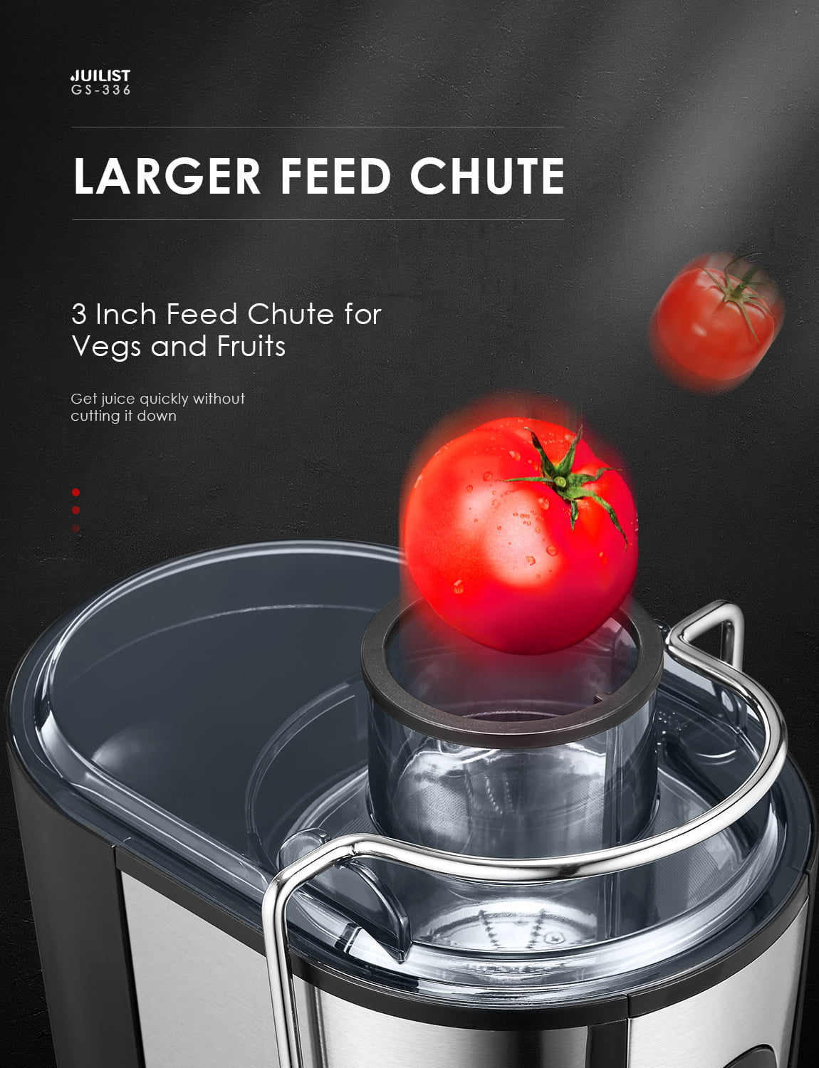 400W Electric Juicer Machine with Wide Feed Chute