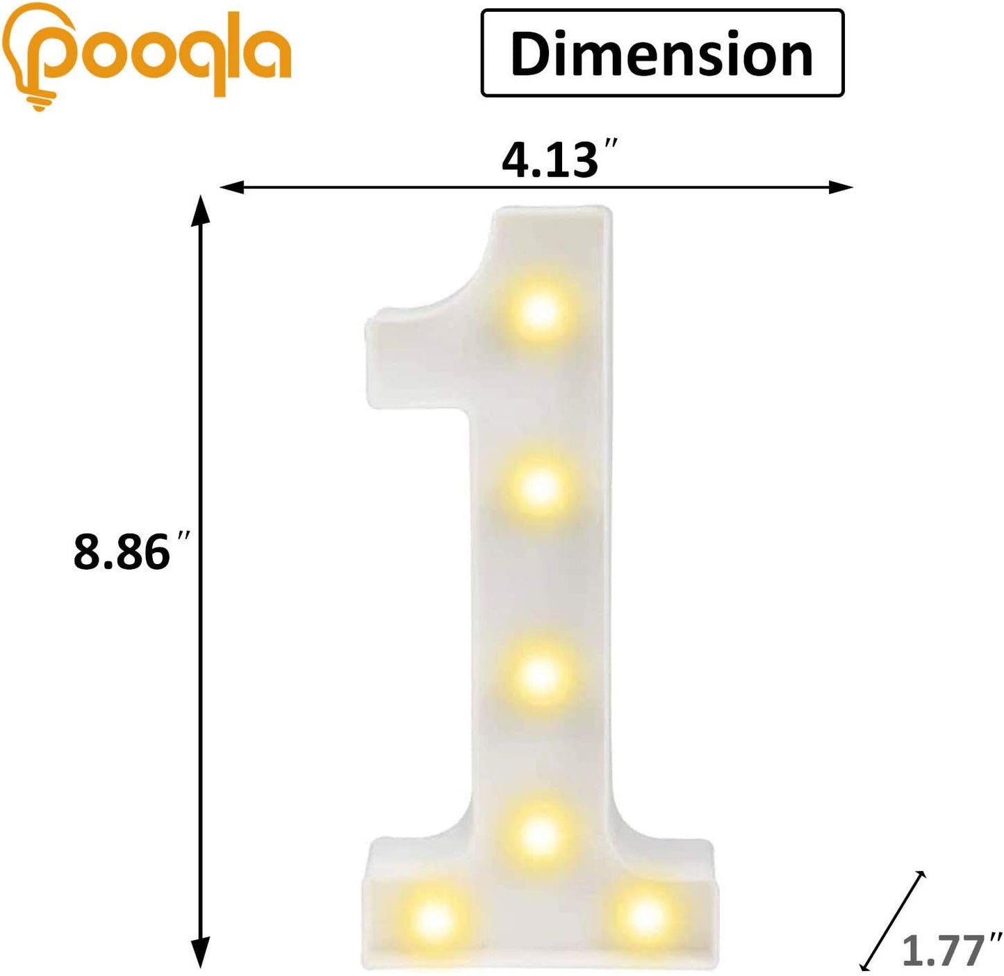 Decorative Led Light up Number Letters, Marquee Number Lights Sign Party Wedding Decor