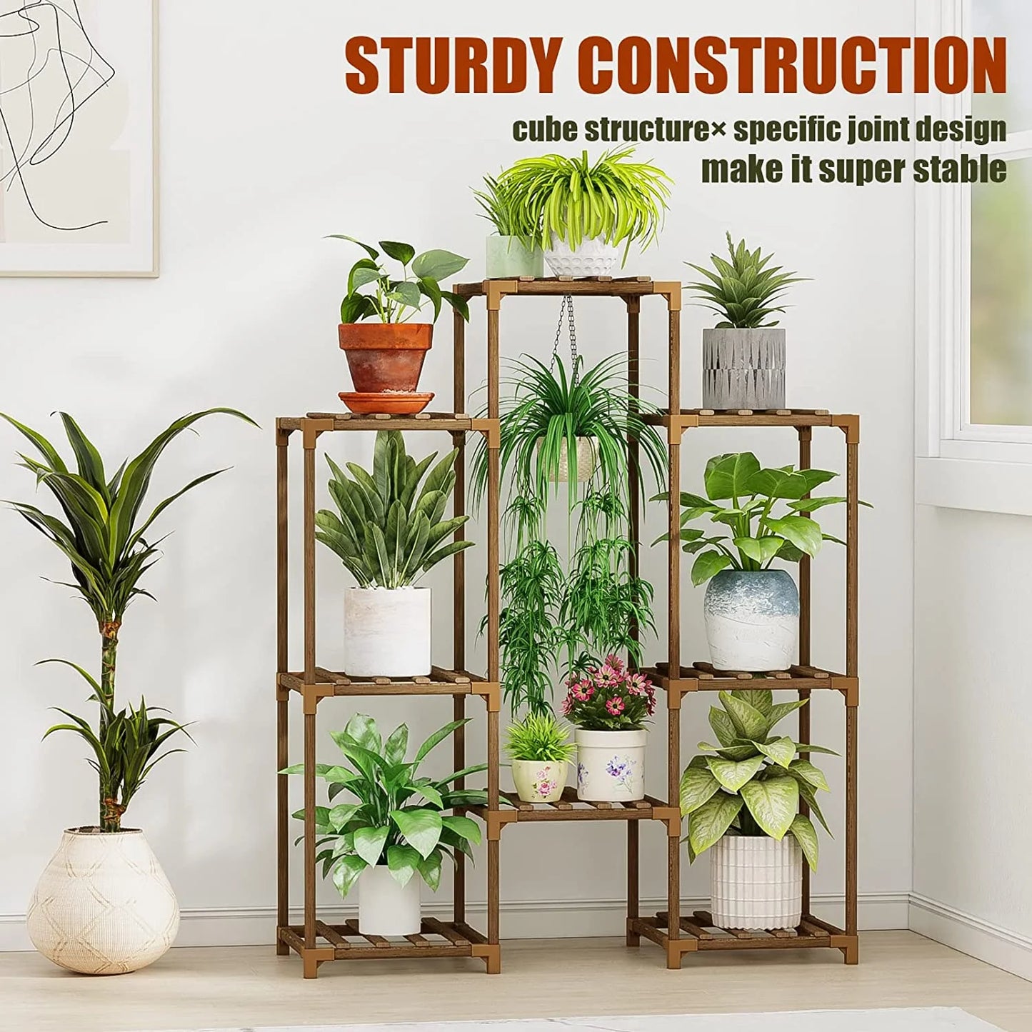 Wooden Tiered Plant Stand