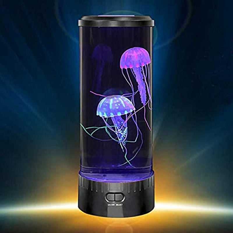 Large round LED Jellyfish Sensory Lamp – the Ultimate Sensory Fake Aquarium for Decoration, Autism, ADHD, Stress & Anxiety Relief – Ideal Gift