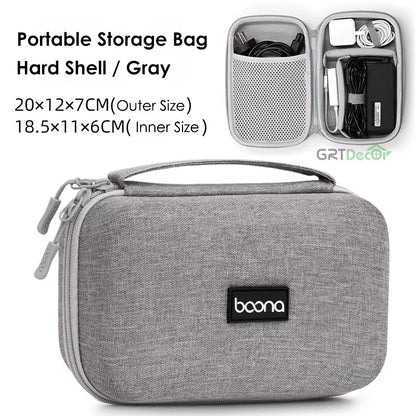 Hard Shell Digital Gadgets Storage Bag for Mac Adapter Mouse Data Cable Earphone HDD Electronics Gadgets Organizer Case