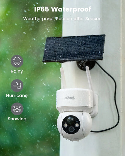 Wireless Solar Security Camera, Color Night Vision, Motion Sensor